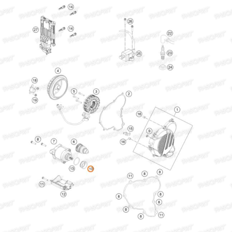 Втулка бендикса стартера KTM EXC 250/300 /17->