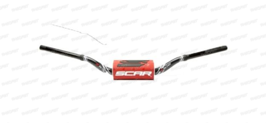 Руль Scar O2 ø28,6 (1 1/8") McGrath/Short style KTM - черный руль - красная подушка