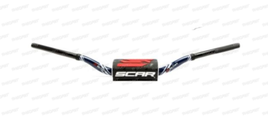 Руль Scar O2 ø28,6 (1 1/8") McGrath/Short style KTM - темно синий руль - черная подушка