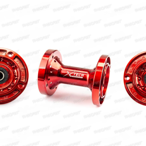 Ступица задняя CNC (R12"/14"/17" d=15mm) красная