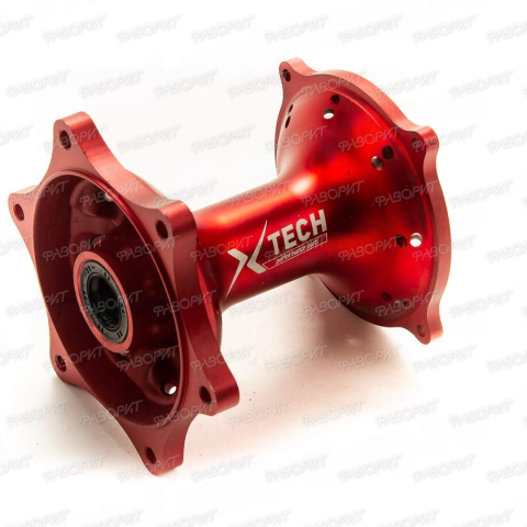 Ступица задняя CNC (R18"/19" d=17mm) красная X-TECH (п/звезду