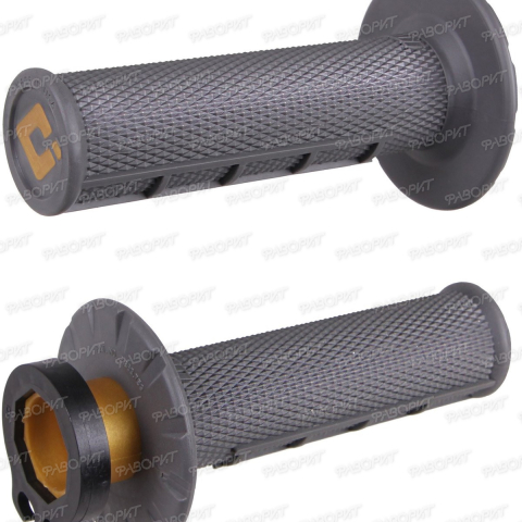 Грипсы ODI Half Waffle MX Lock-On Grip Set Graphite (H36HWH