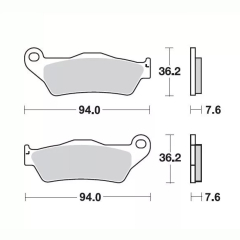 Тормозные колодки передние Moto-Master Nitro Sport KTM 125-530, Husqvarna, Husaberg 093022