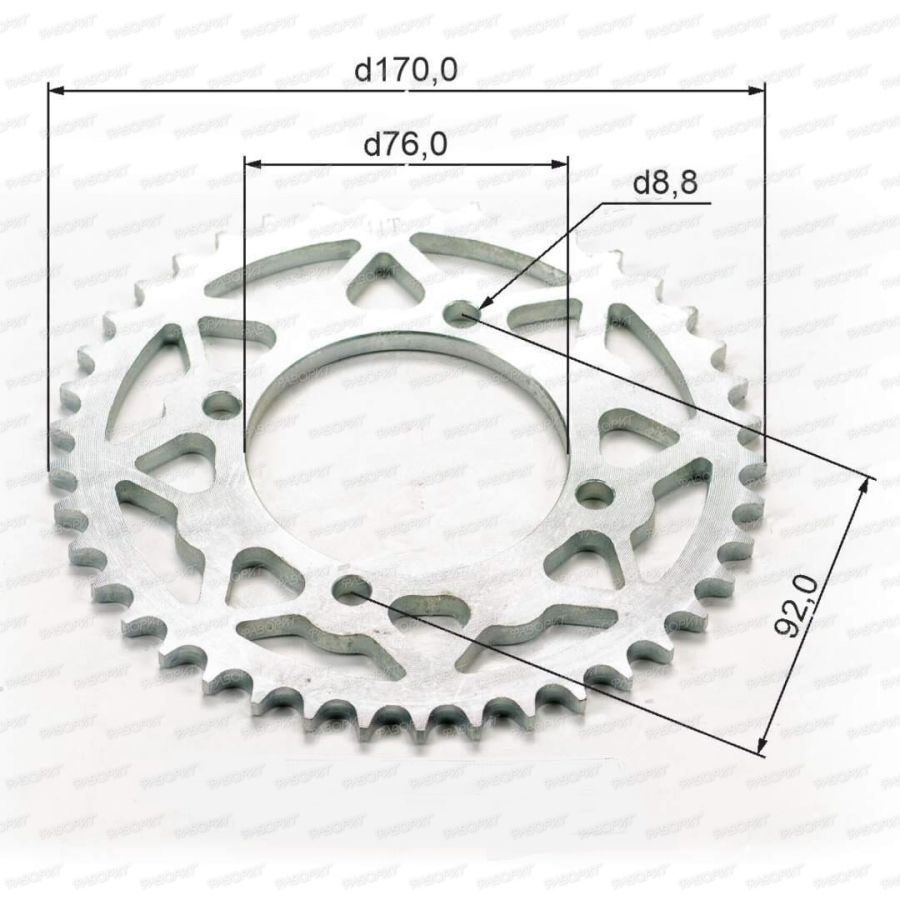 Венец, звезда ведомая (428-41T) TTR125 4x92х76